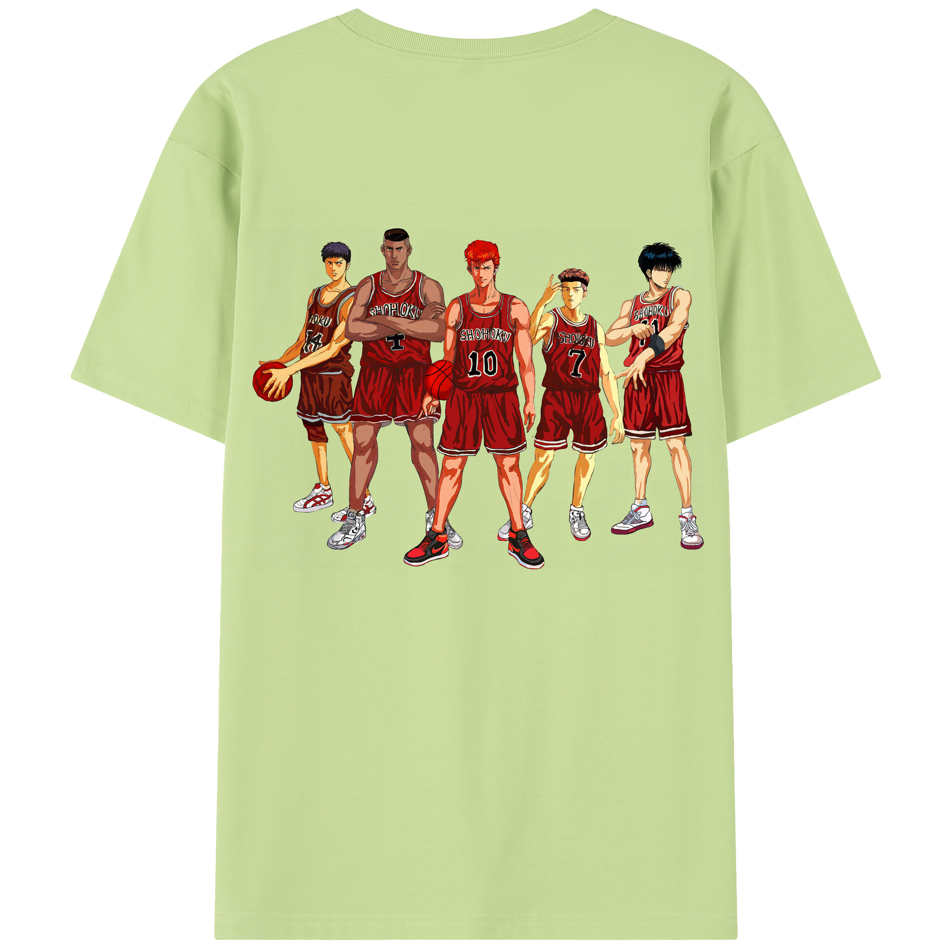 SLAM DUNK／スラムダンク 綿100％半袖Tシャツ（背面プリント）